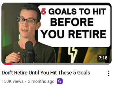 5 goals before you retire