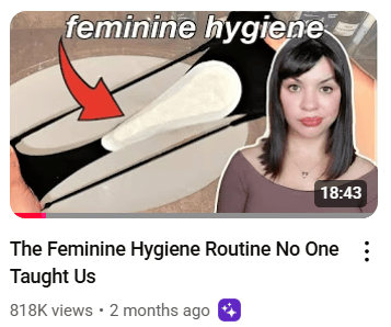 woman and feminine products