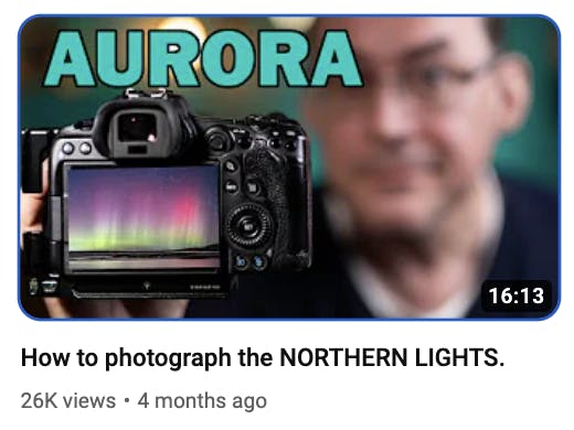 northern lights thumbnail