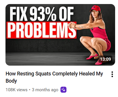 woman resting squat
