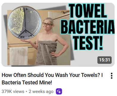 towel bacteria test