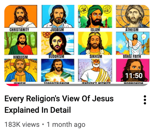 every religions view of Jesus
