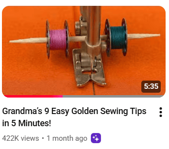 sewing machine needle with 2 bobbins