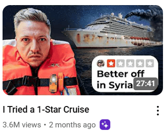 tried a poorly rated cruise thumbnail