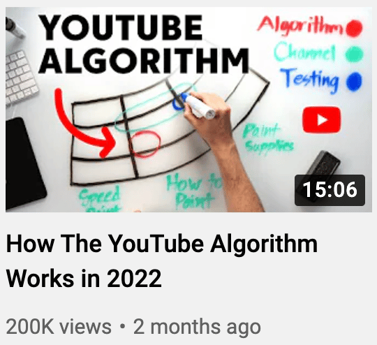 youtube algorithm thumbnail