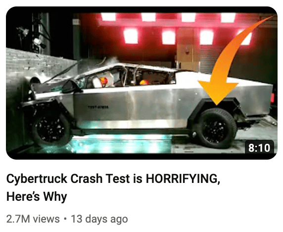 cybertruck crash test thumbnail