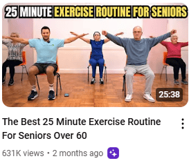 older people sitting in chairs exercising