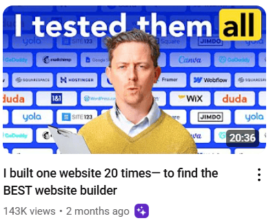 lots of website builder logos