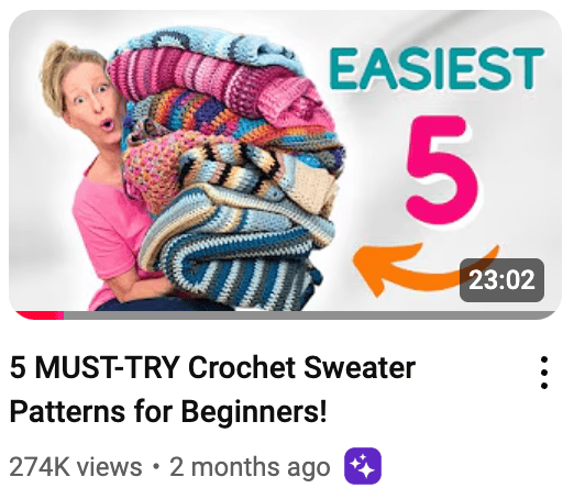 crochet patterns thumbnail