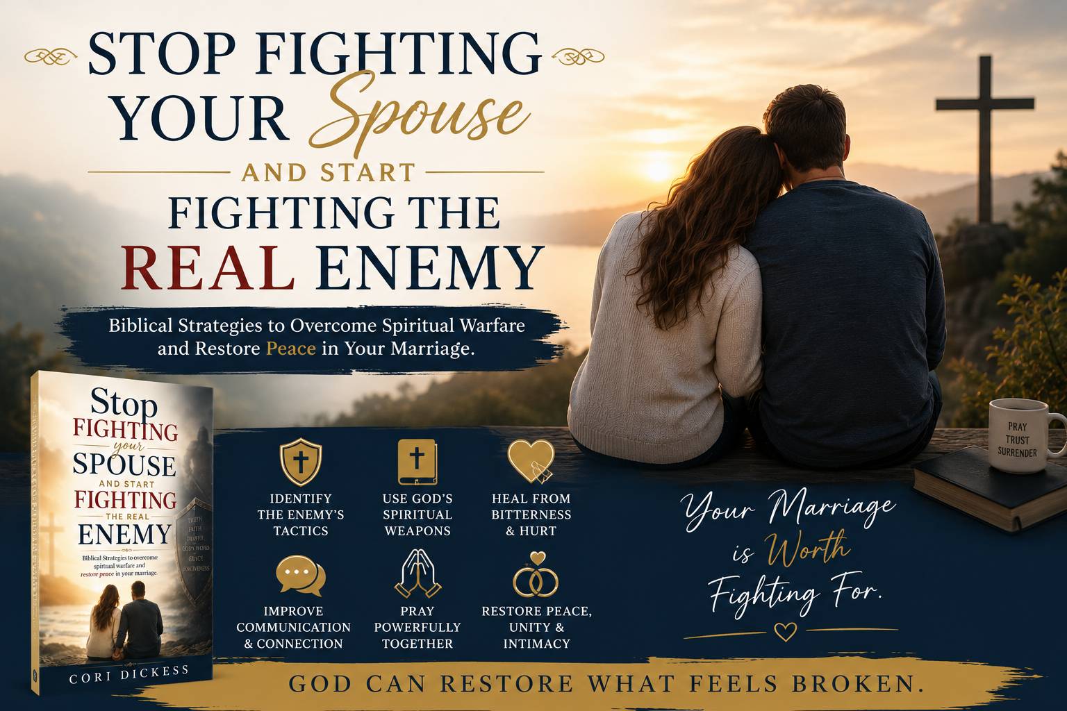 Are you tired of having the same argument with your spouse over and over again? What if the real problem isn't your spouse at all? Discover biblical strategies to overcome spiritual warfare, stop the cycle of conflict, break free from bitterness, and rest