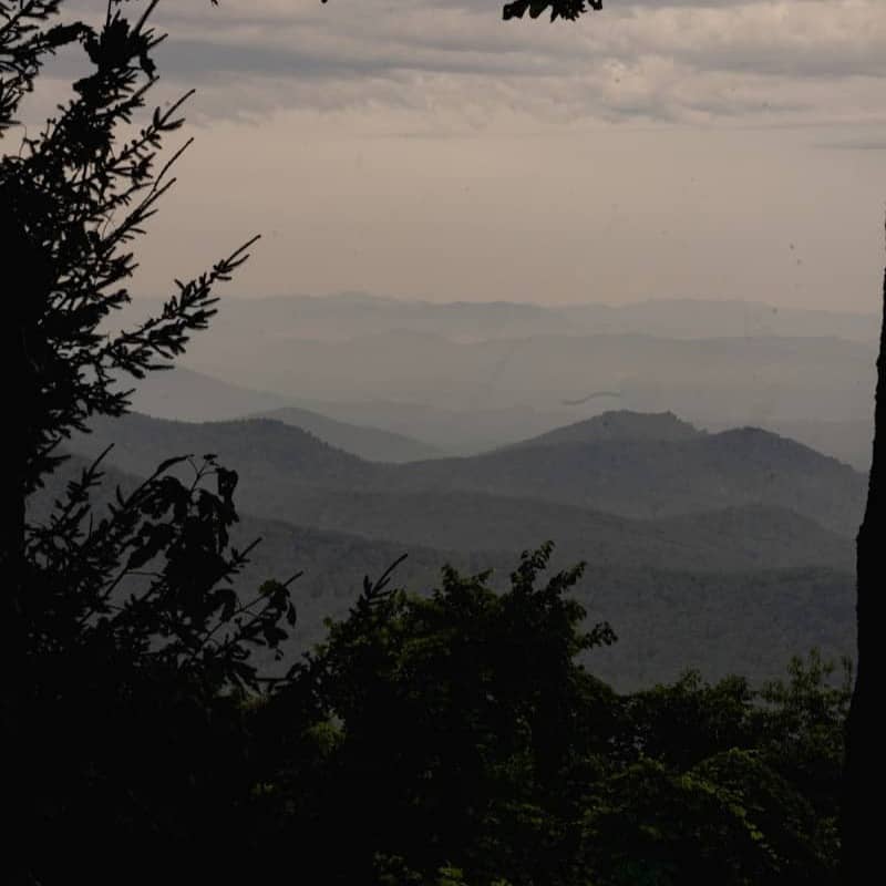 A view of the mountains from a distance