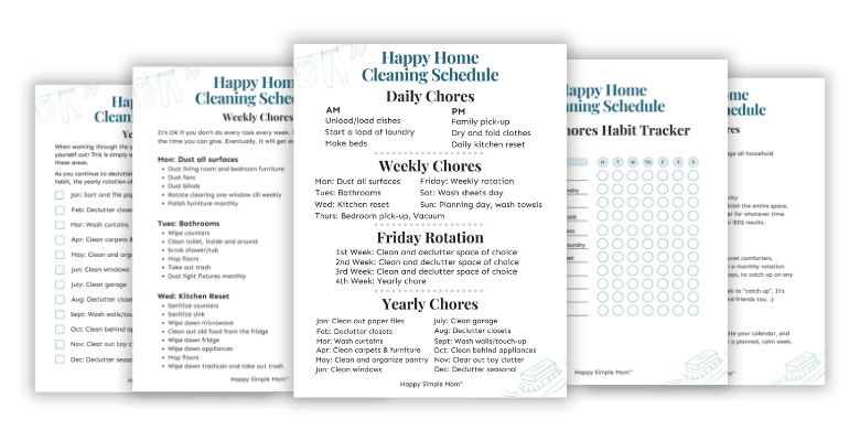 A Daily Cleaning Schedule for the Home: FREE Printable PDF for Free Printable House Cleaning Schedule