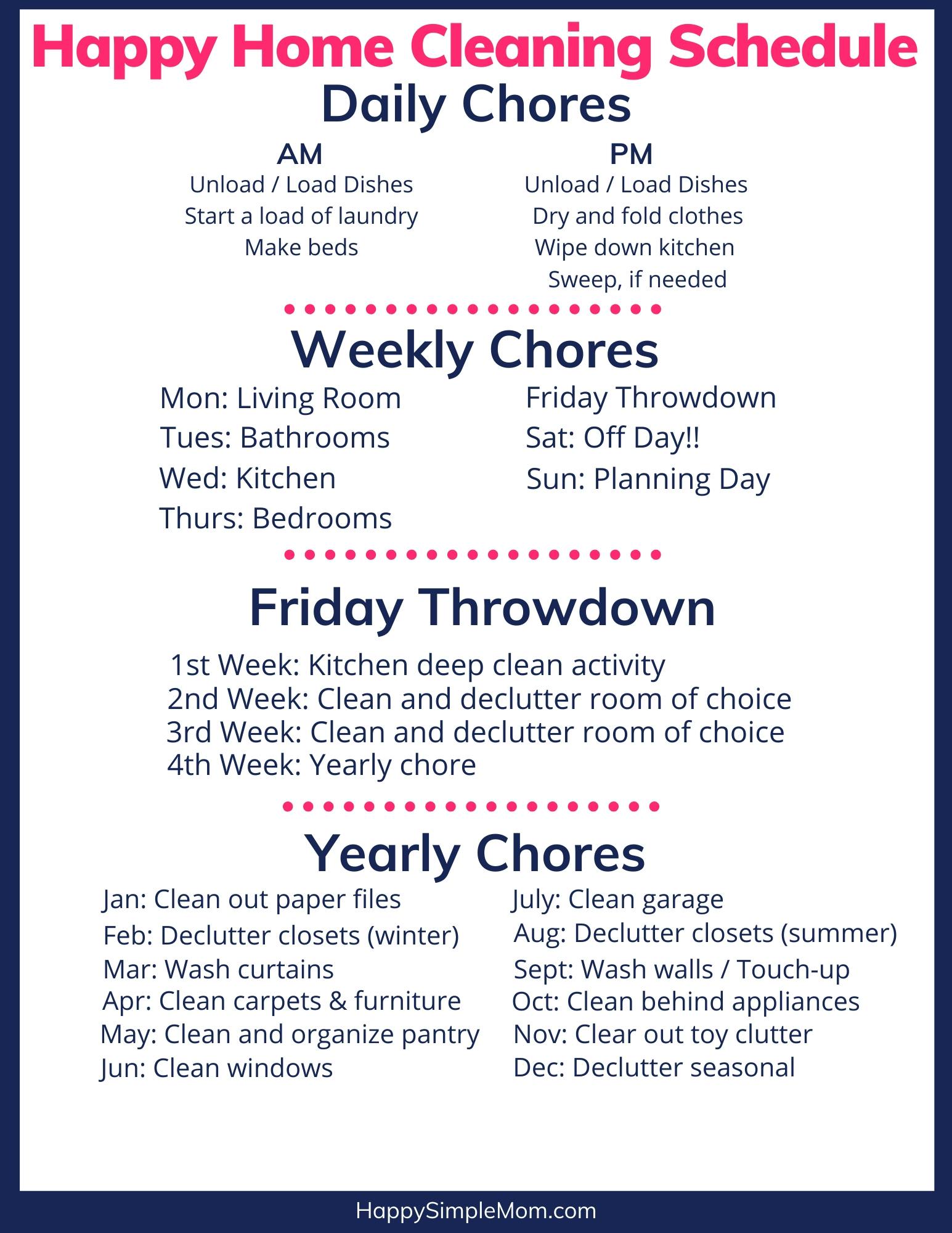 The Clean Mama Cleaning Routine FREE Printable - Clean Mama