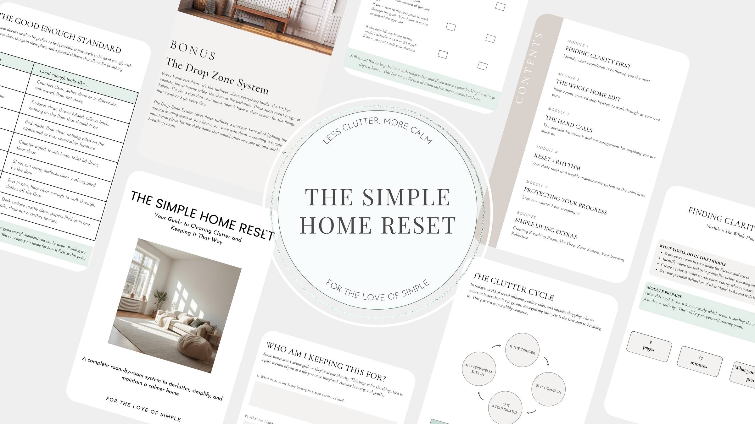 The Simple Home Reset Declutter Guide and Printable