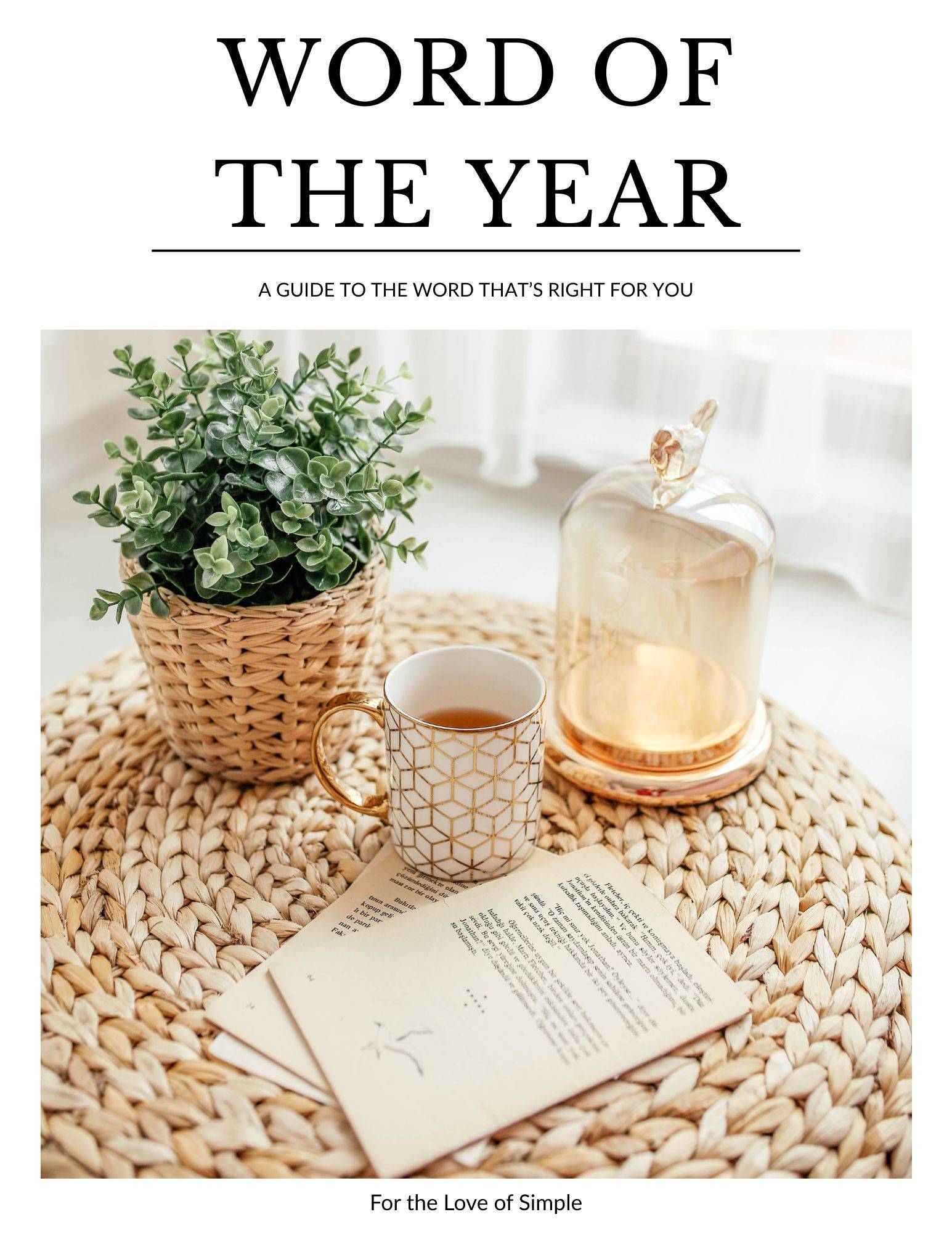 word of the year worksheet