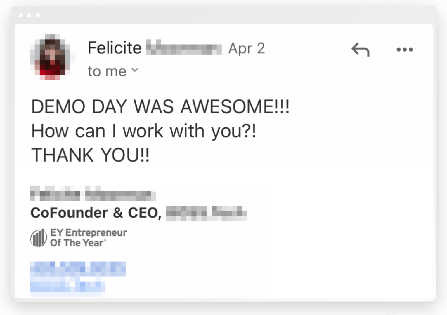 "Demo day was awesome!"