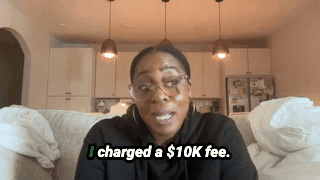 I charged a $10K fee. And I was like so proud of myself. I will never forget that.