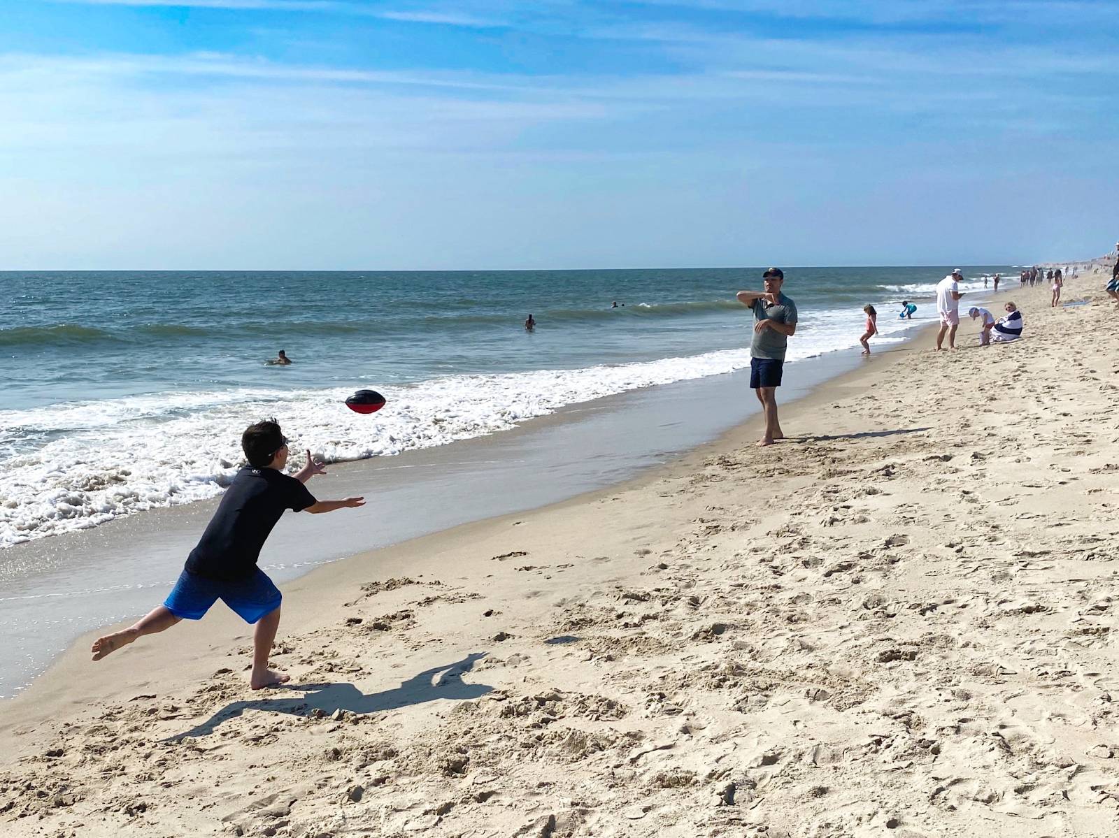 Proud dad at the beach
