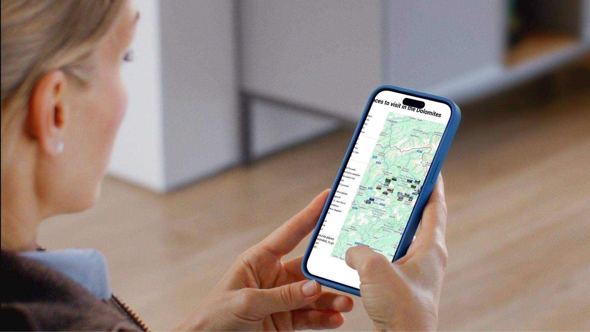 Best places to visit in the Dolomites on a map!