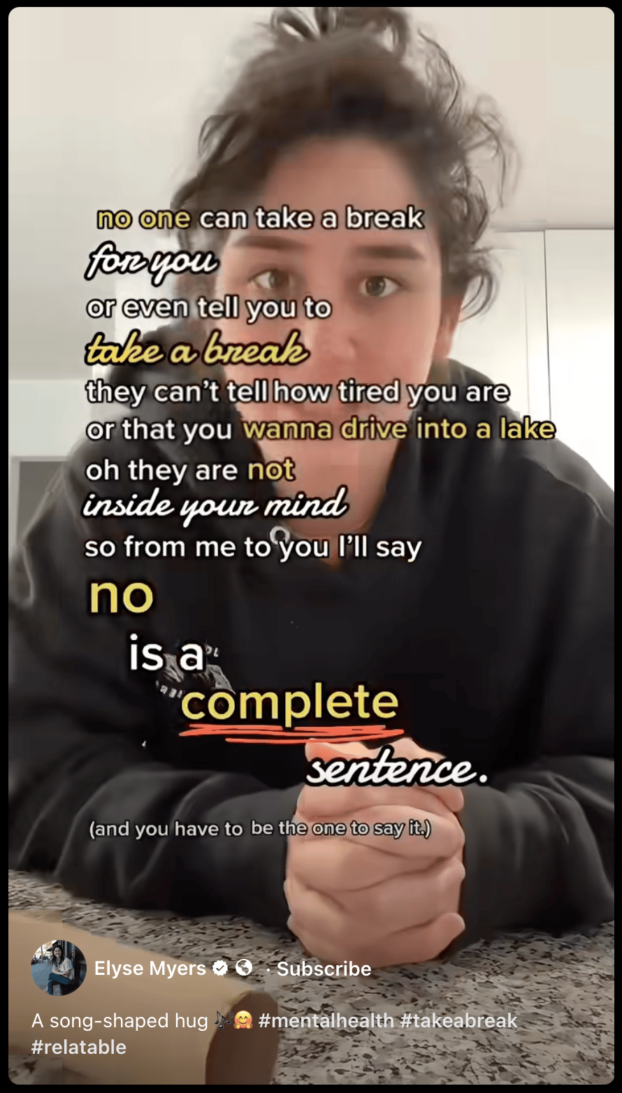 No is a complete sentence