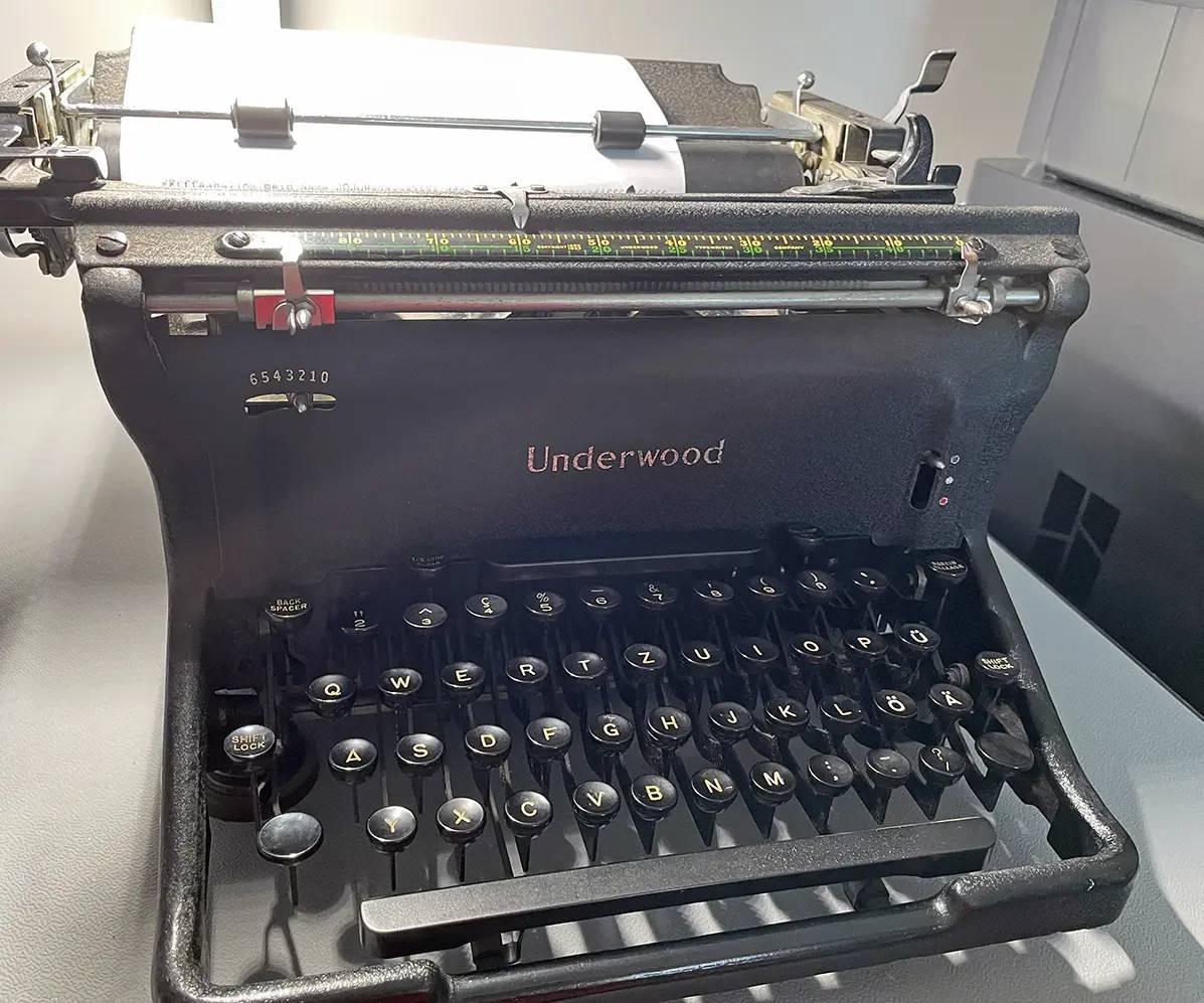 My grandfather’s typewriter — still fully functional and a great source of inspiration.