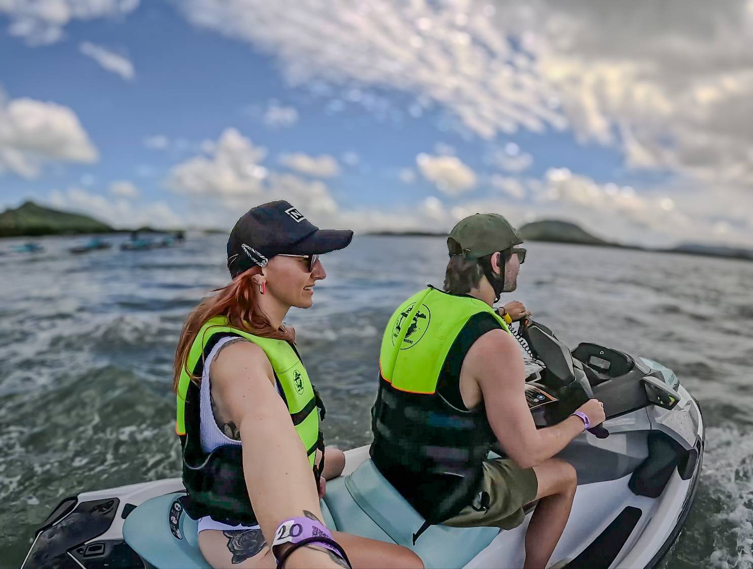 couple on jet ski in Thailand.