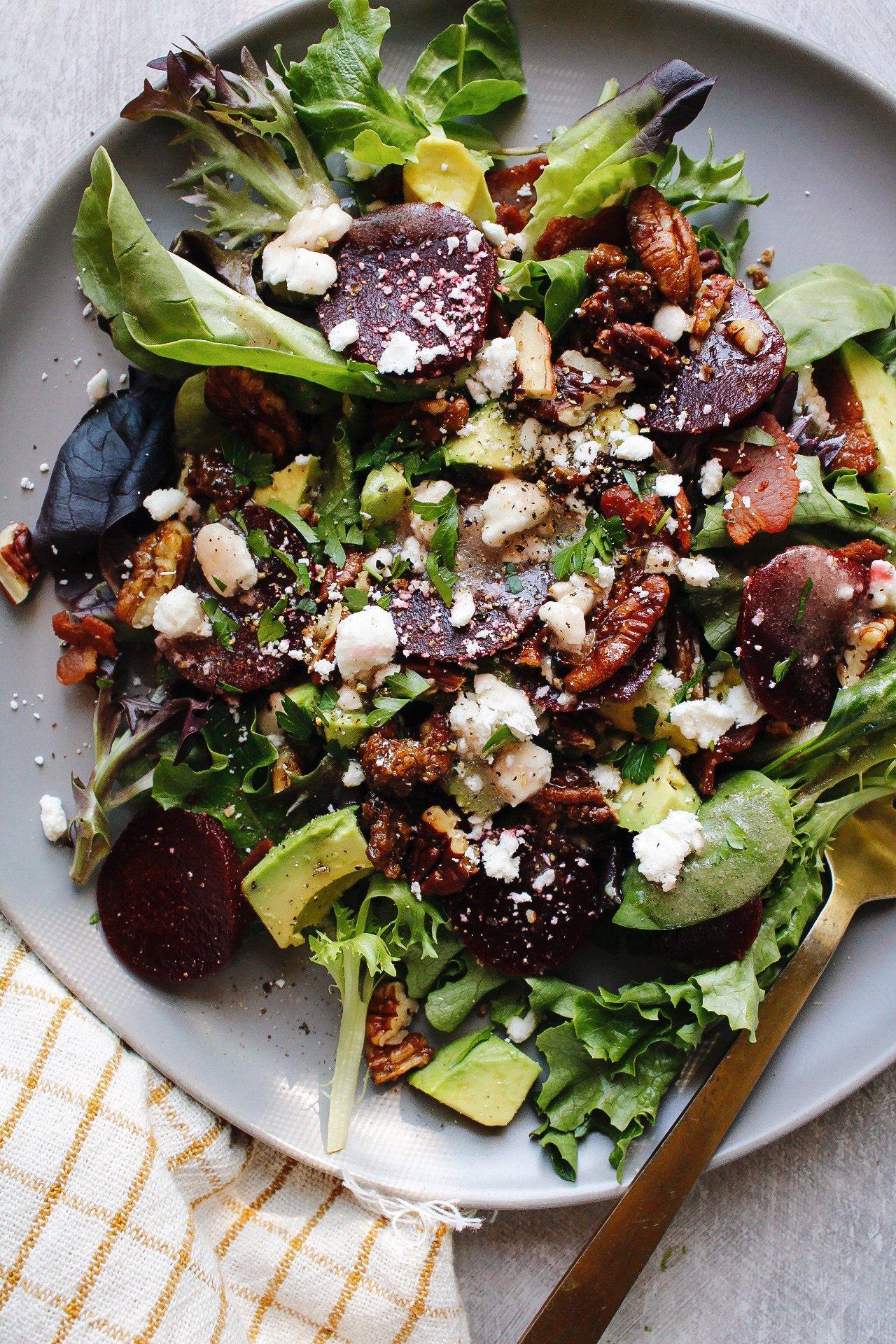 beet and avocado salad