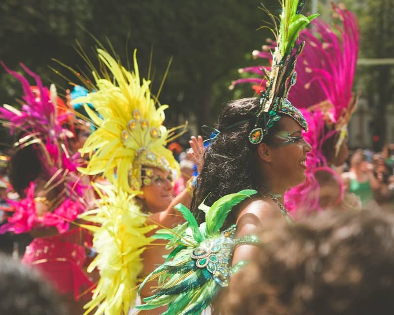 a group of women wearing flower crowns