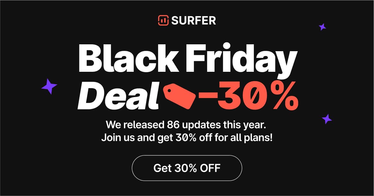 Surfer Black Friday Deal