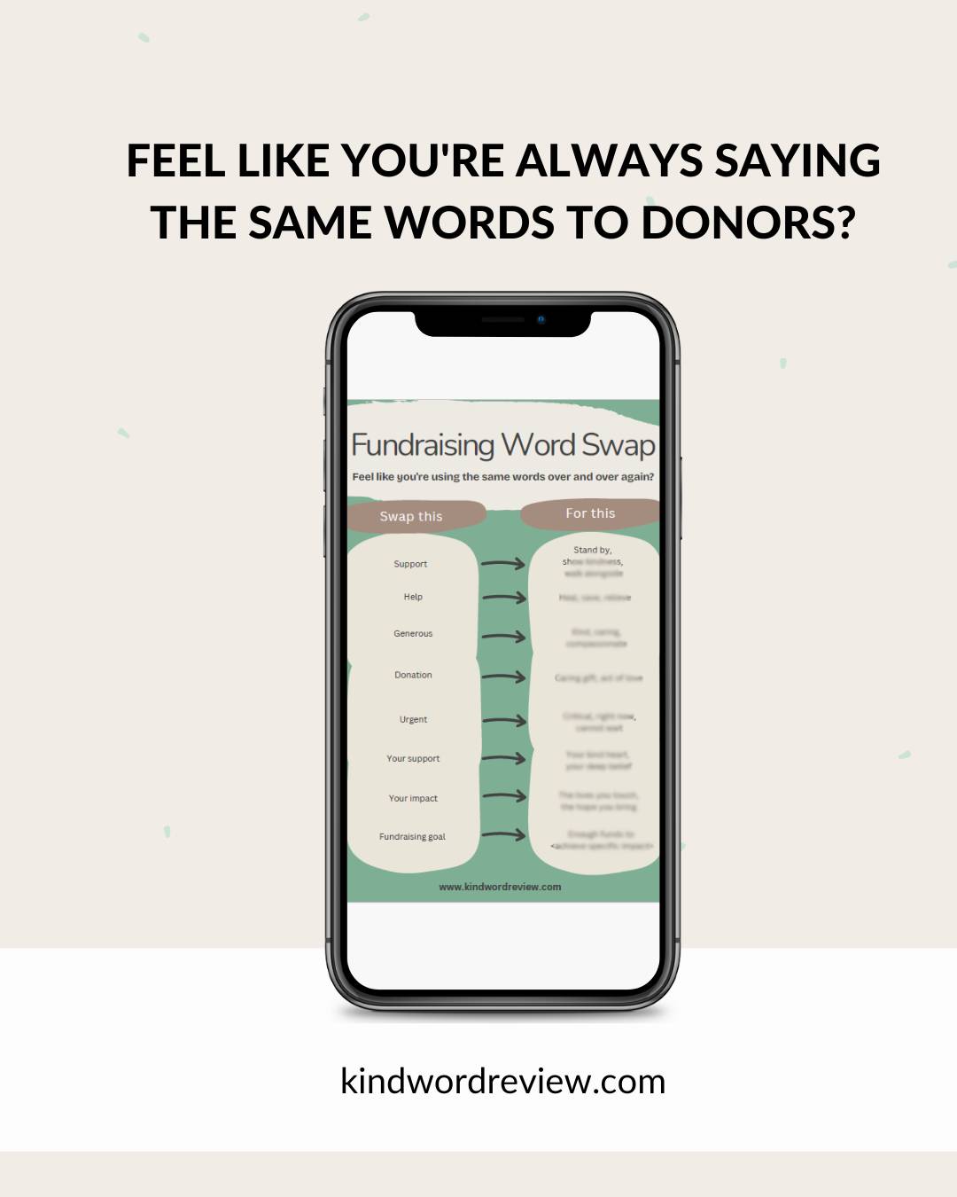 Fundraising Word Swap Poster (swap these words for more donations)