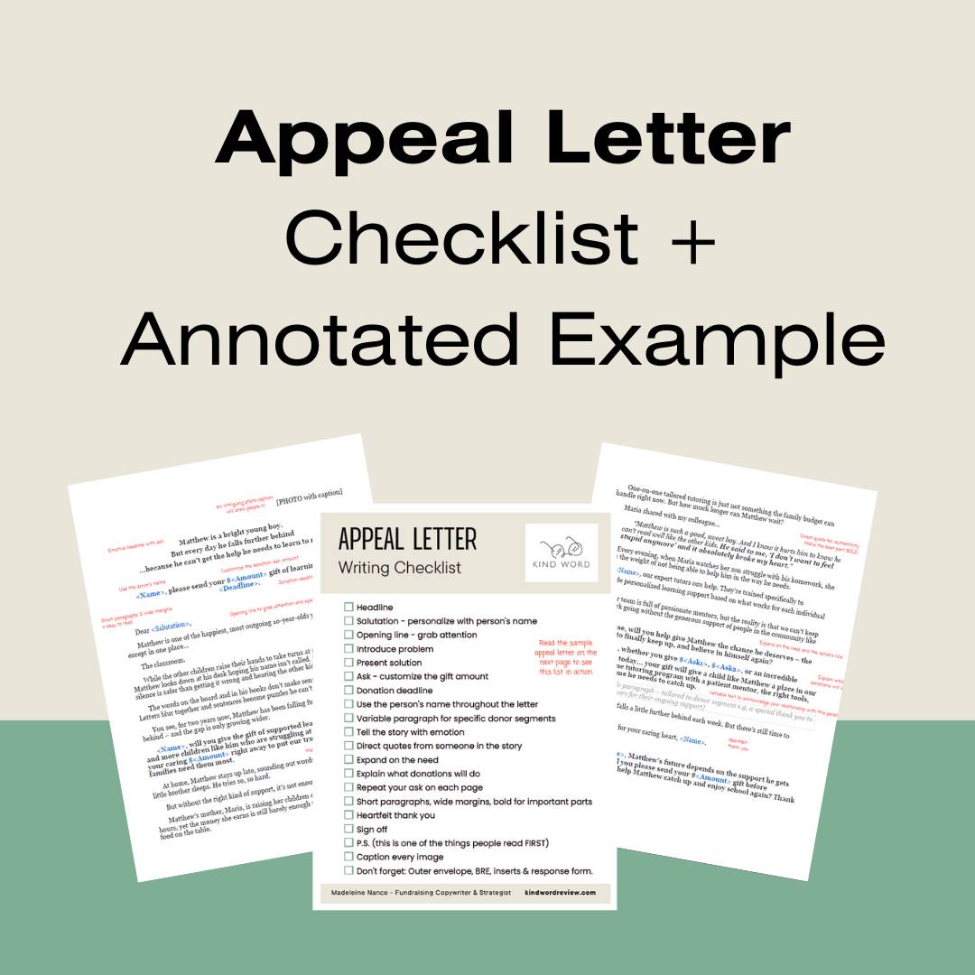 Appeal Letter Checklist + Annotated Example
