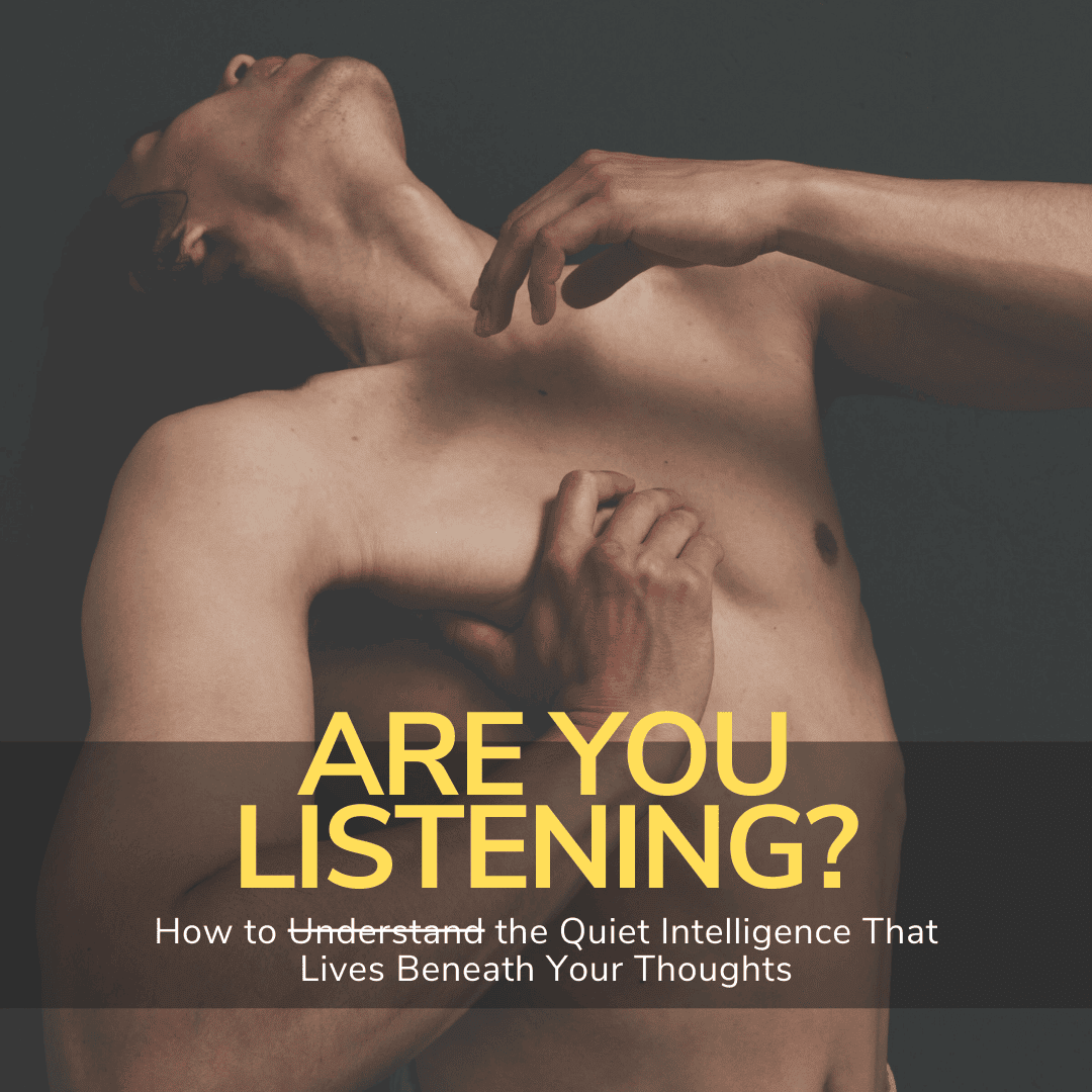 Hand resting on chest in a somatic awareness moment — Are You Listening?