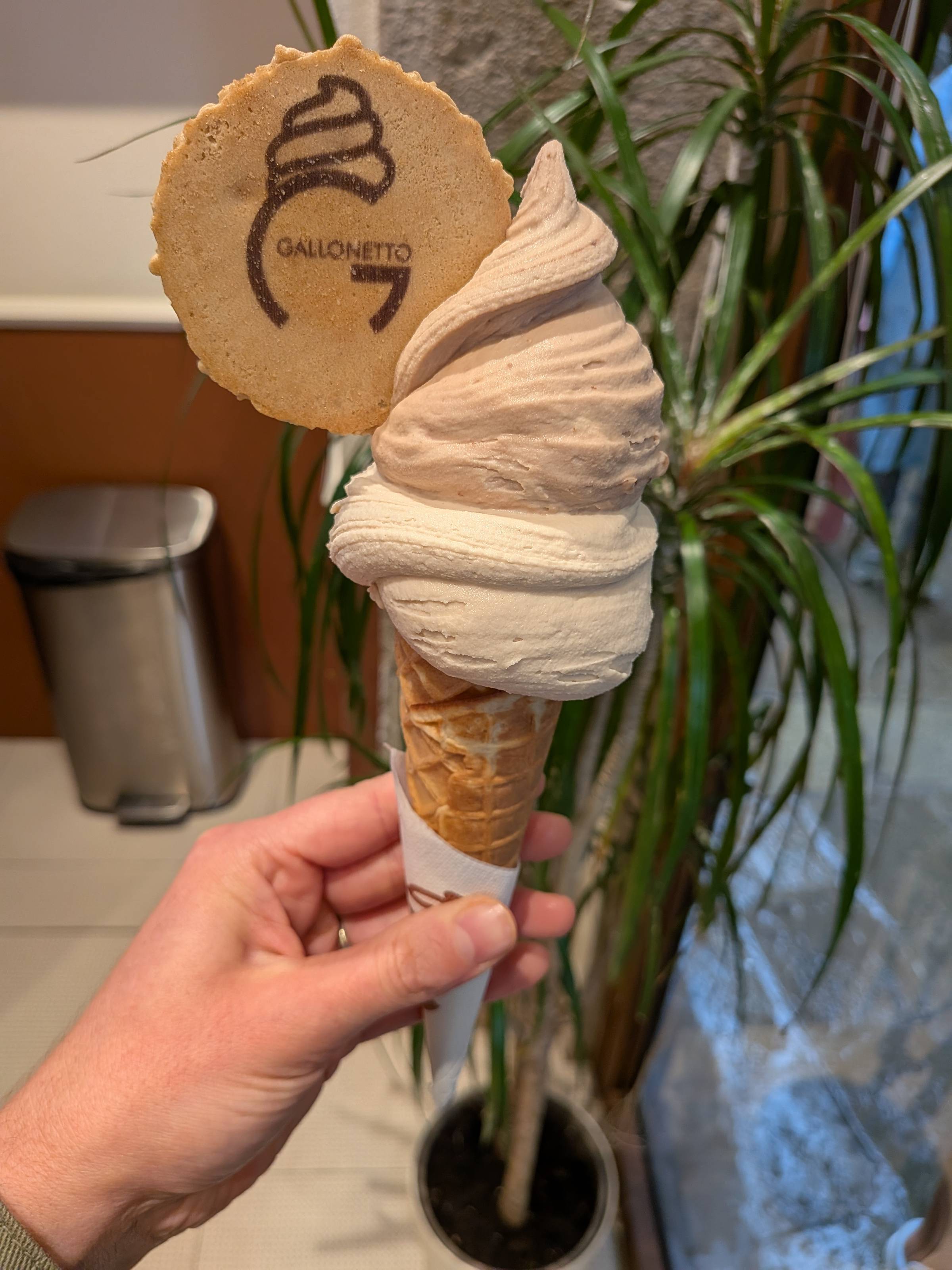 gelato on a cone
