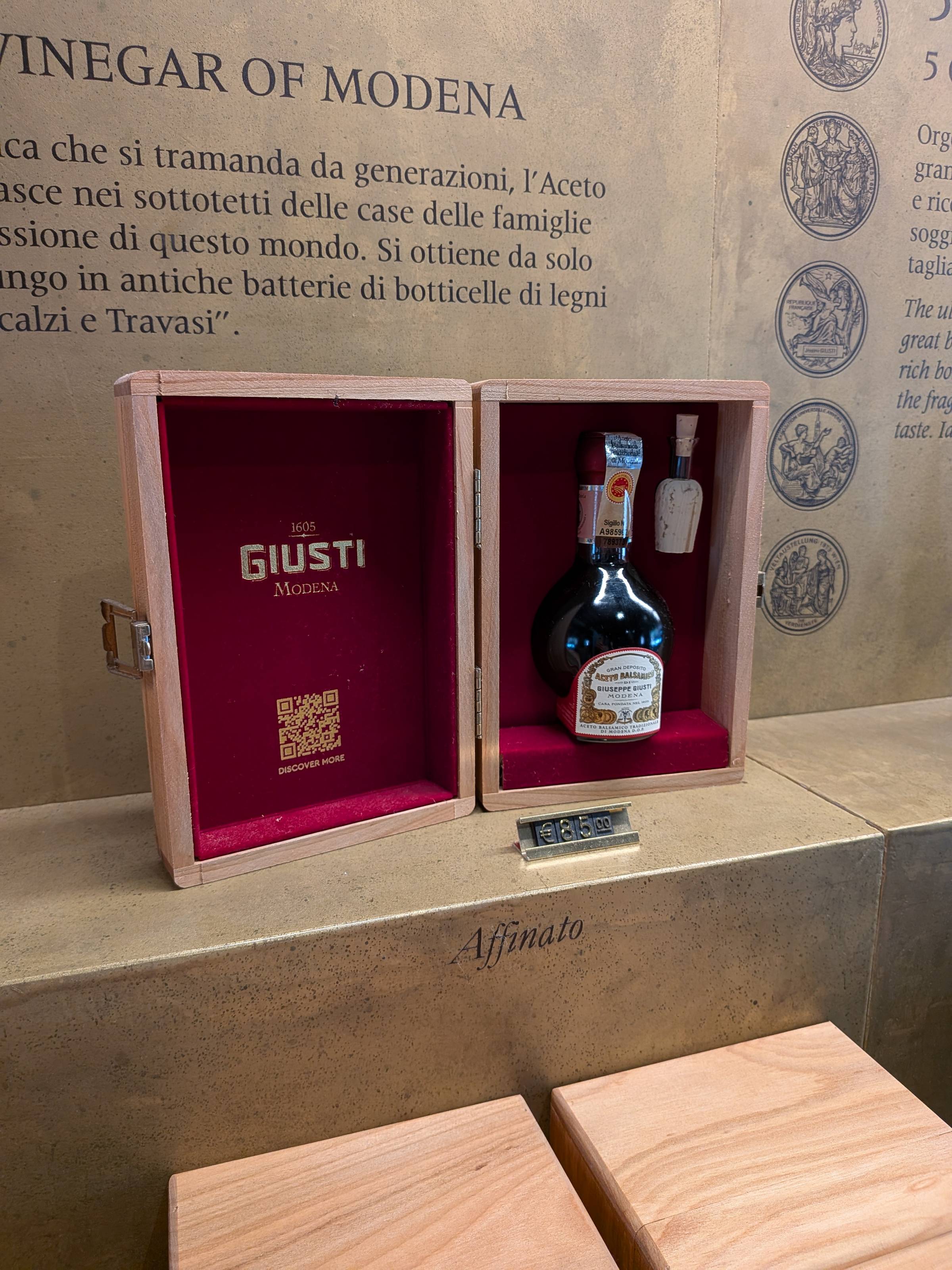 DOP balsamic vinegar bottle