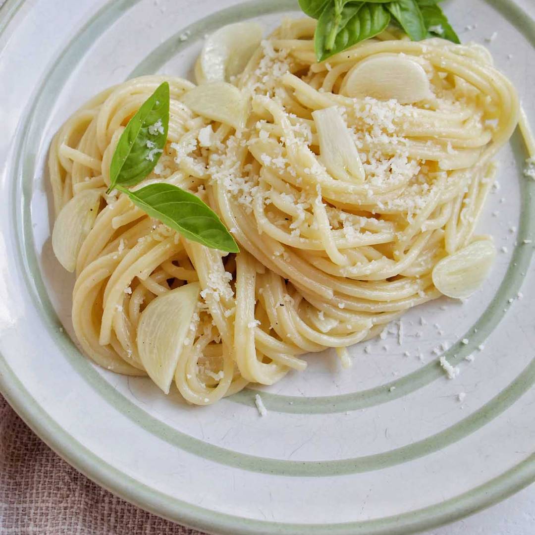 garlic pasta.