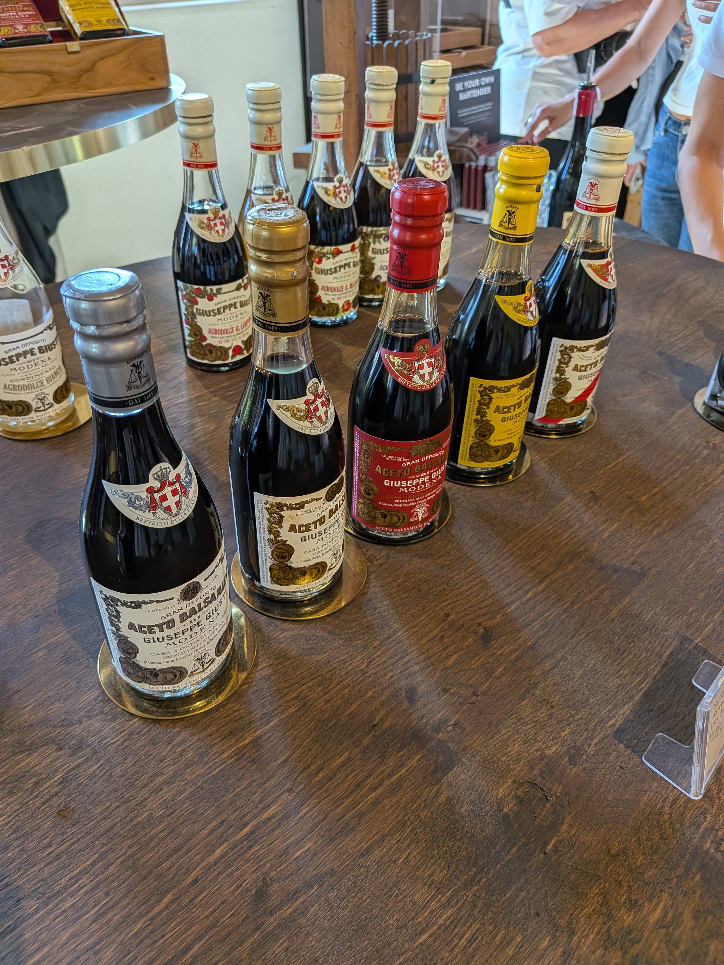 various bottles of balsamic vinegar