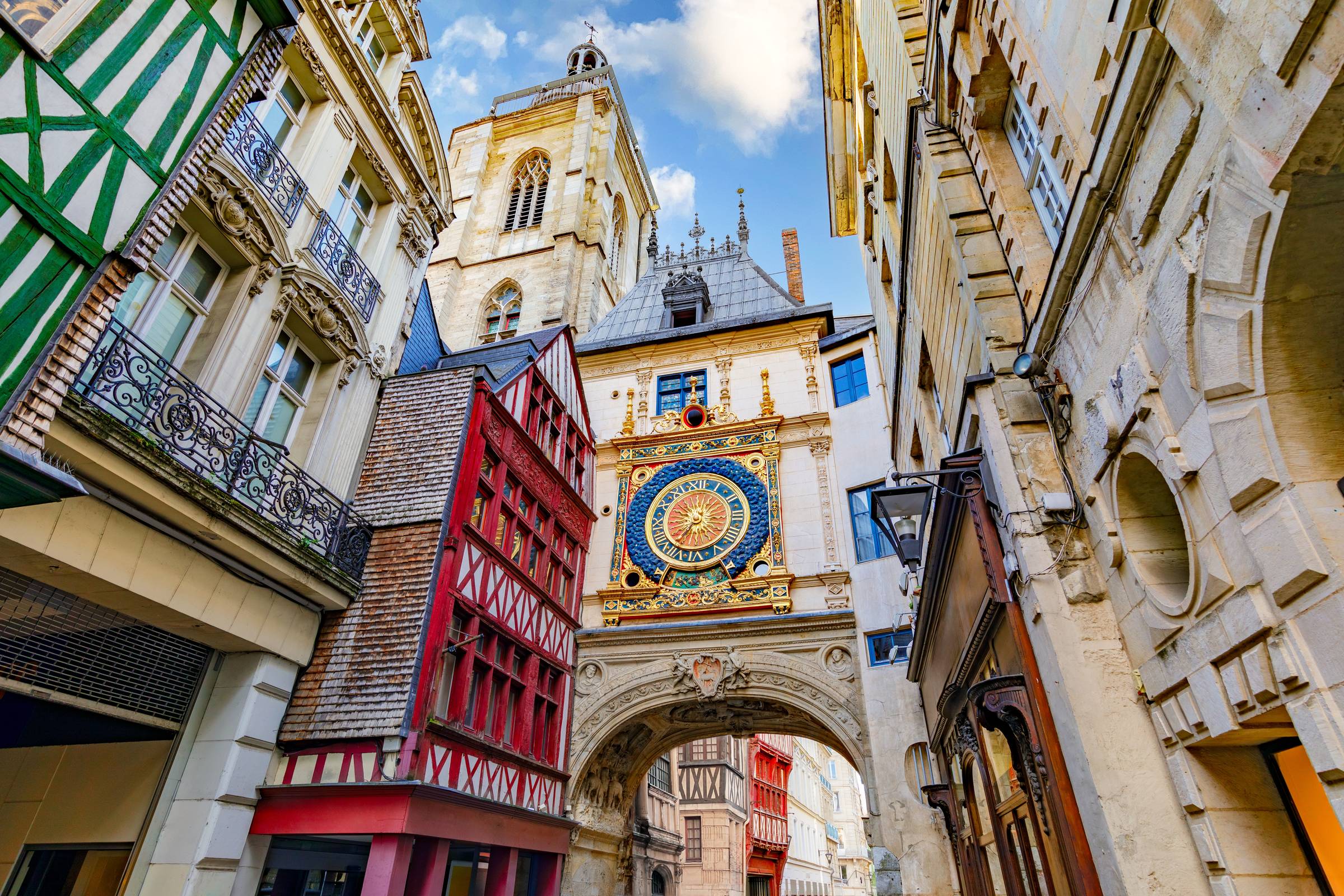 Rouen's Gros Horloge in the medieval center of the city