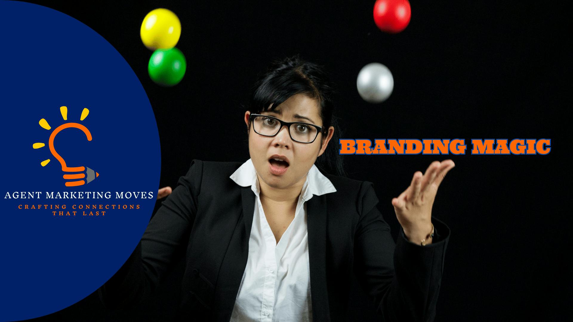 Dressed sharply in a sleek black suit and sporting stylish glasses ?, a proficient female real estate agent adeptly manages a vibrant array of tasks, effortlessly juggling ???? colorful balls ? that symbolize her daily responsibilities.