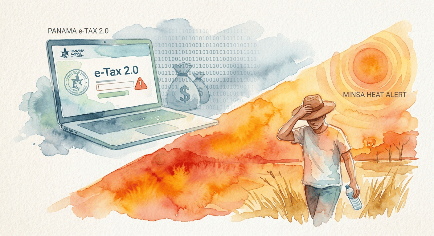 e-Tax 2.0 fraud hits Panama + MINSA’s extreme heat alert