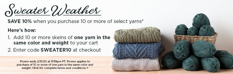 Sweater weather promotion