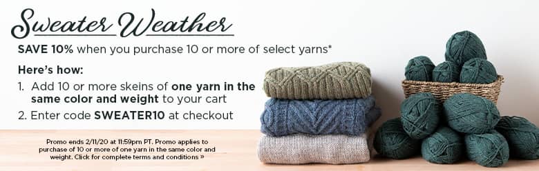 Sweater weather promotion