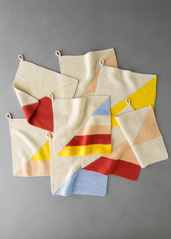 Colorful Half and Half Dishcloths