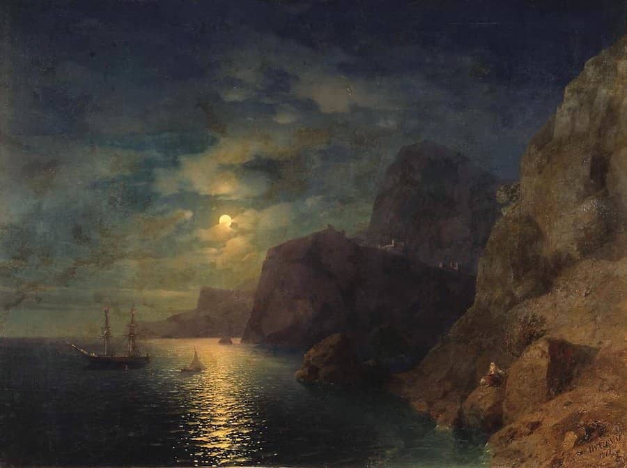 Sea at Night 1861 by Ivan Aivazovsky