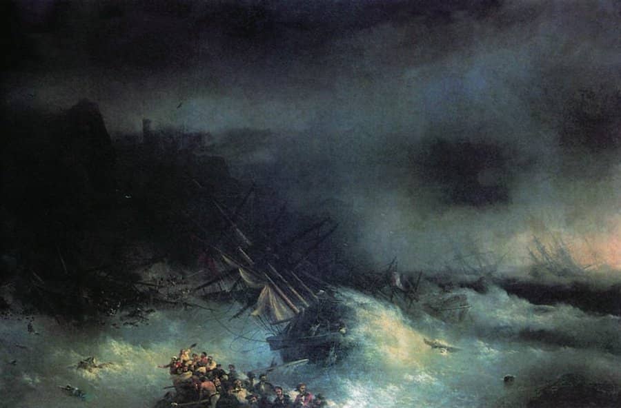 Tempest Shipwreck of the Foreign Ship by Ivan Aivazovsky