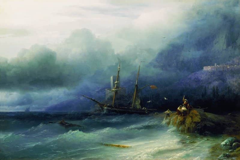 The Tempest by Ivan Aivazovsky, 1857