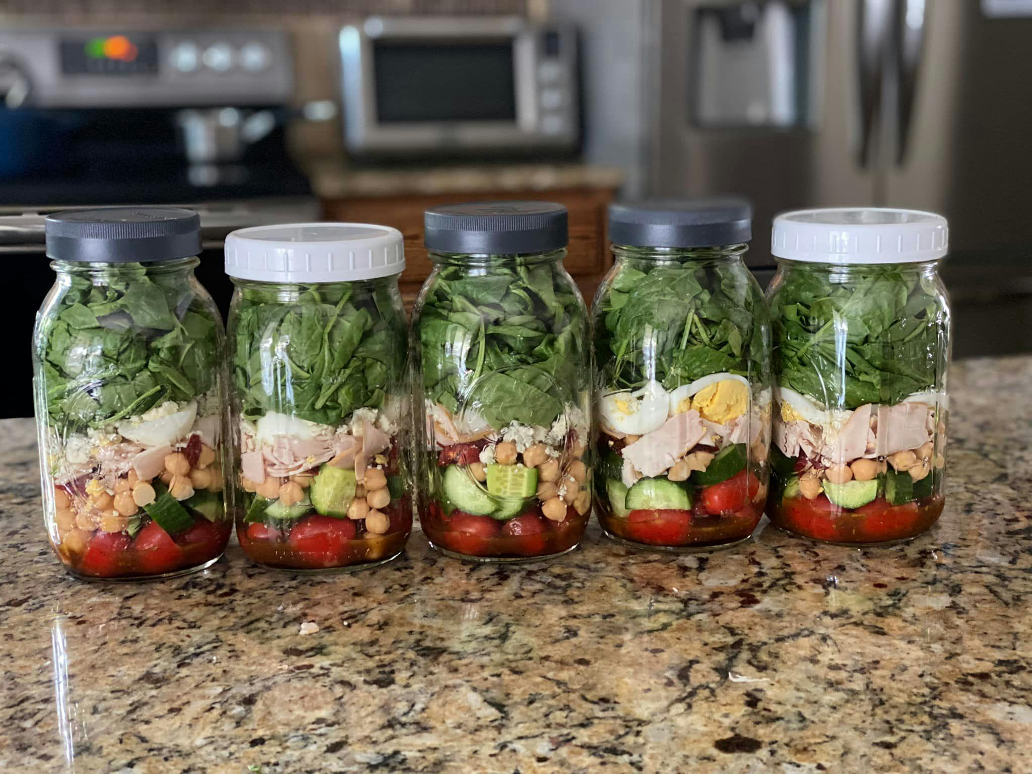 mason jar salads