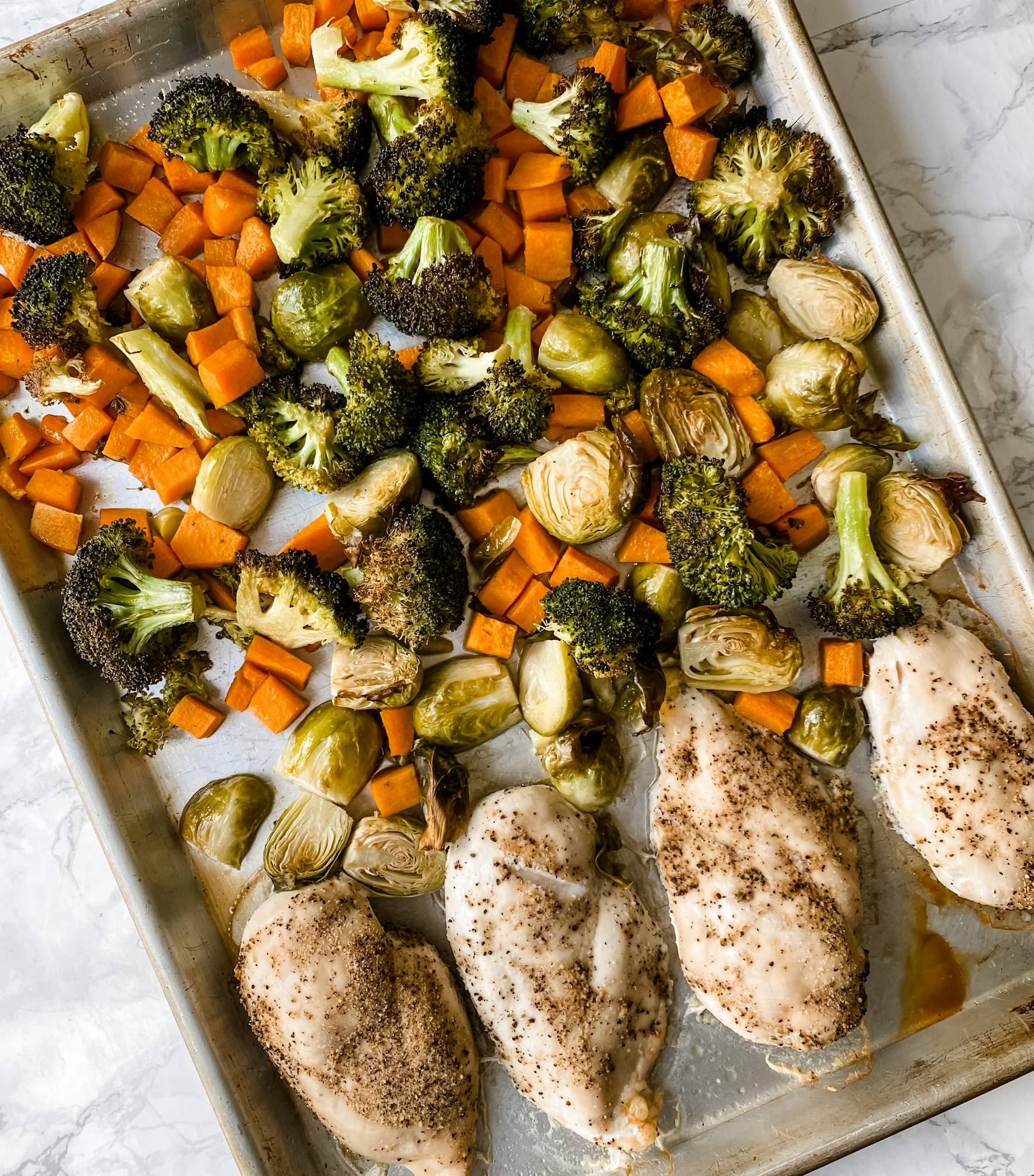 one pan chicken and veggies