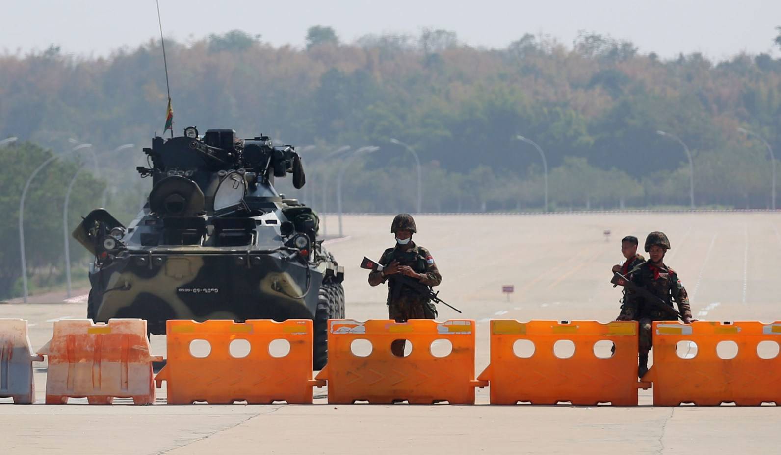 Burmese Troops man a Checkpoint