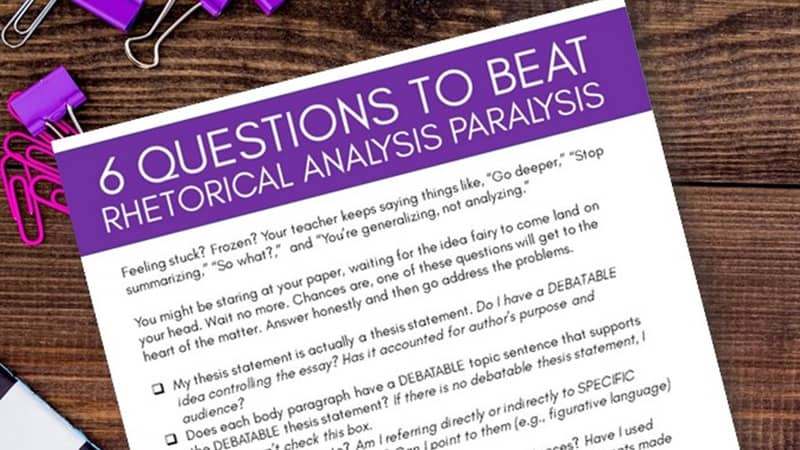 rhetorical analysis anchor chart