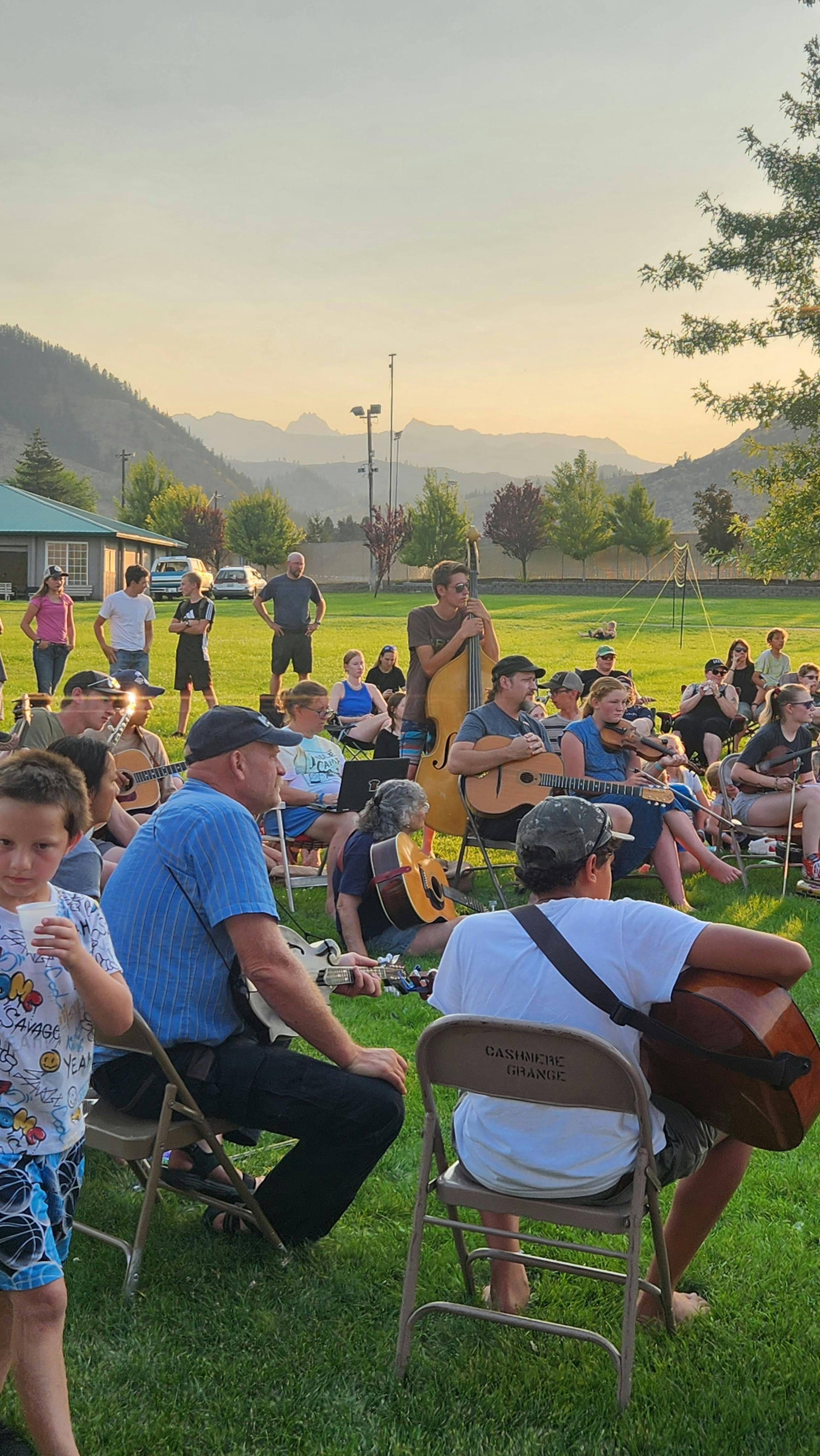 Campers of all ages joined in the jamming and classes